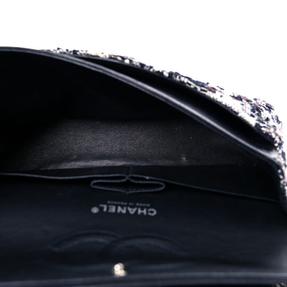 Chanel Tweed Quilted Flap Navy White 5 of 27