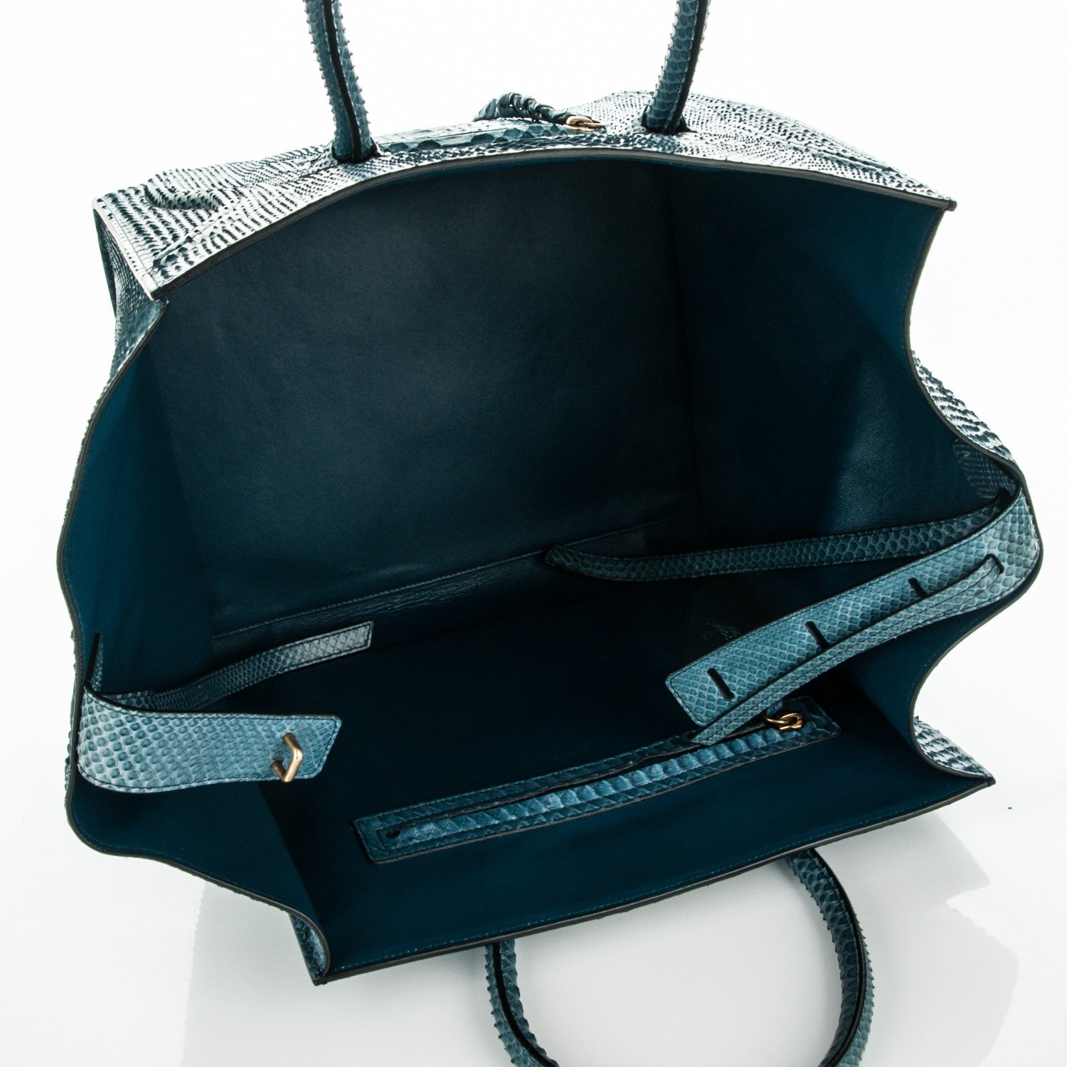 Celine Python Medium Phantom Luggage Blue 5 of 7