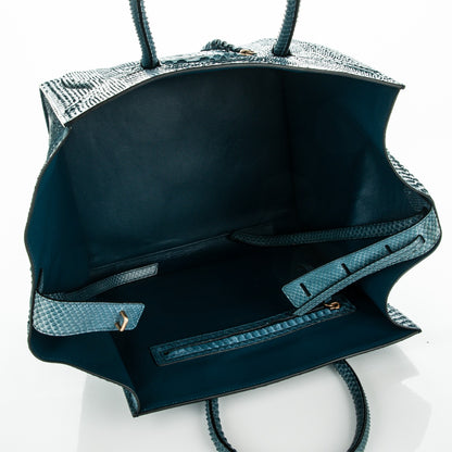 Celine Python Medium Phantom Luggage Blue 5 of 7