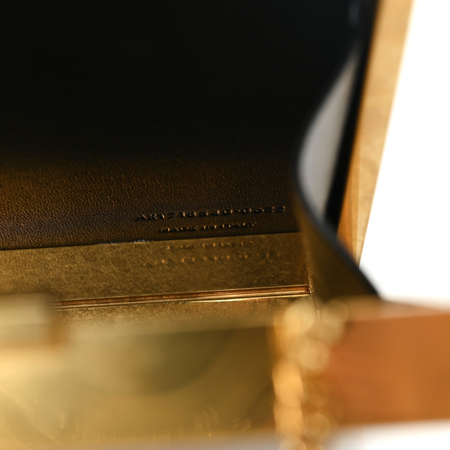 Plexiglass Monogram Minaudiere Tuxedo Box Clutch Shaded Green Oro Antico