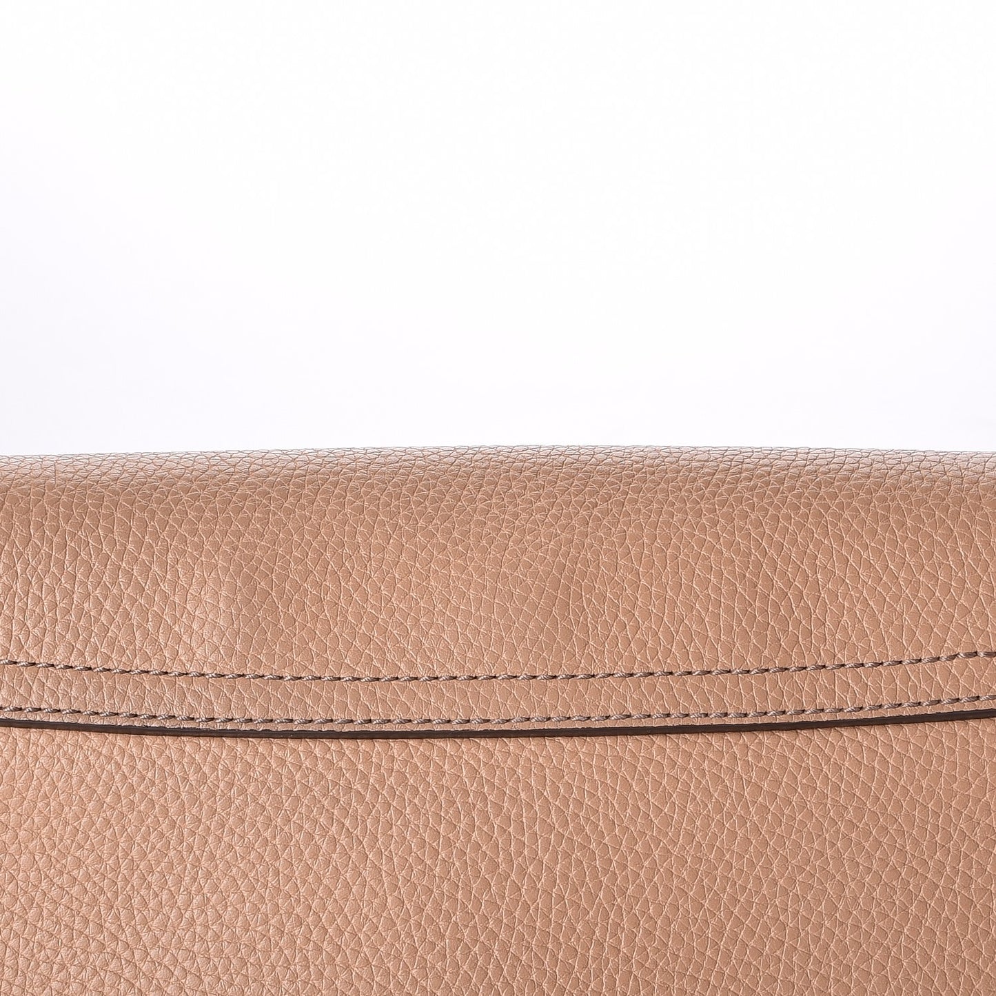Pebbled Calfskin Medium Soho Flap Crossbody Camelia