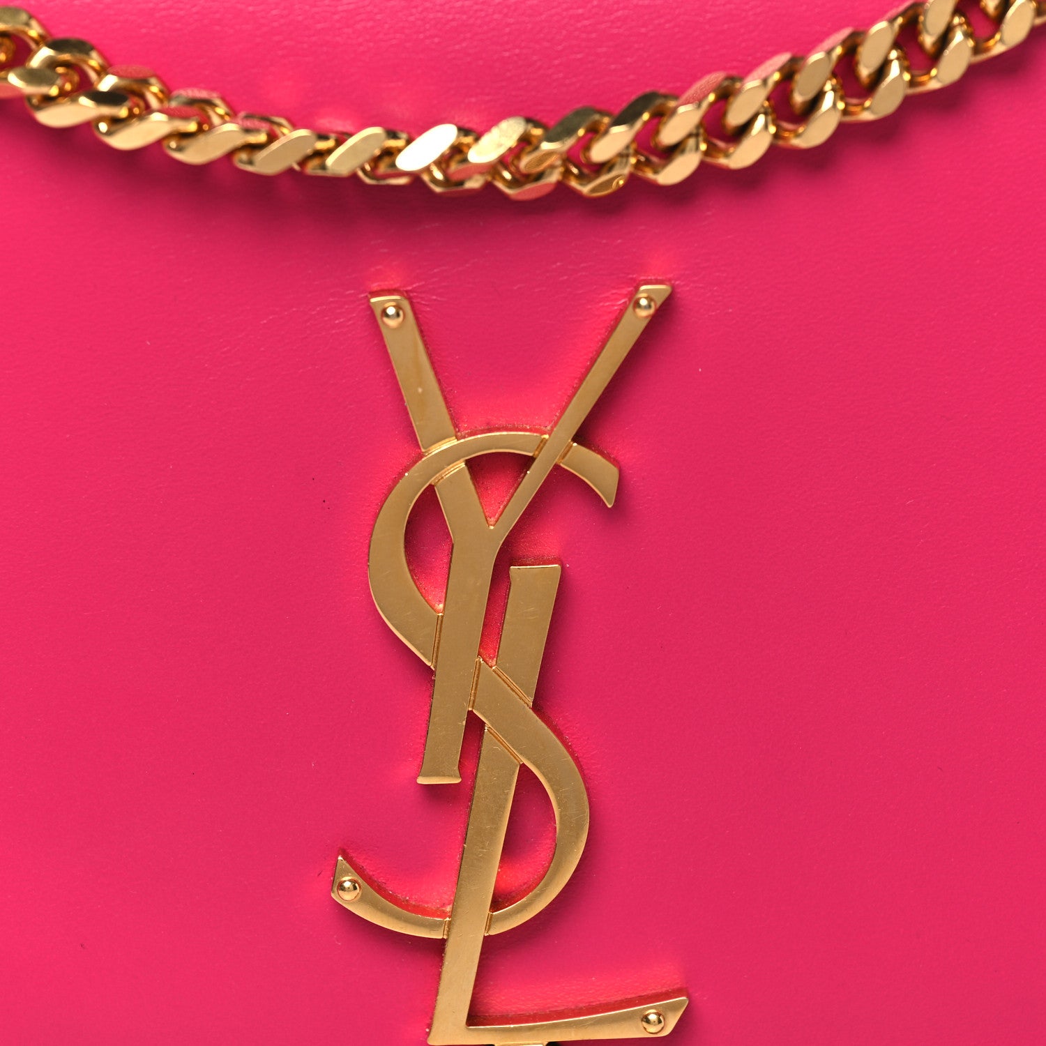Saint Laurent Smooth Calfskin Medium Classic Monogram Kate Tassel Satchel Fuchsia 7 of 9