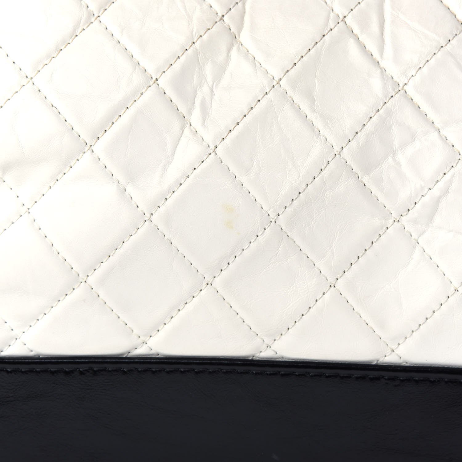 Chanel Aged Calfskin Quilted Medium Gabrielle Hobo Black White 10 of 10