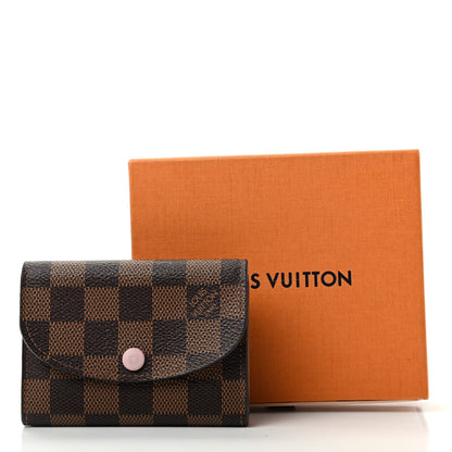 Louis Vuitton Damier Ebene Rosalie Coin Purse Rose Ballerine 7 of 7