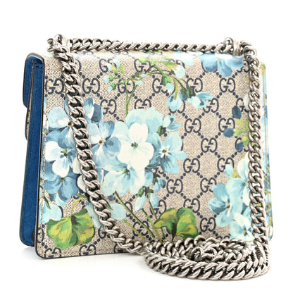 Gucci GG Supreme Monogram Blooms Mini Dionysus Shoulder Bag Beige Navy Vintage Blue 3 of 13