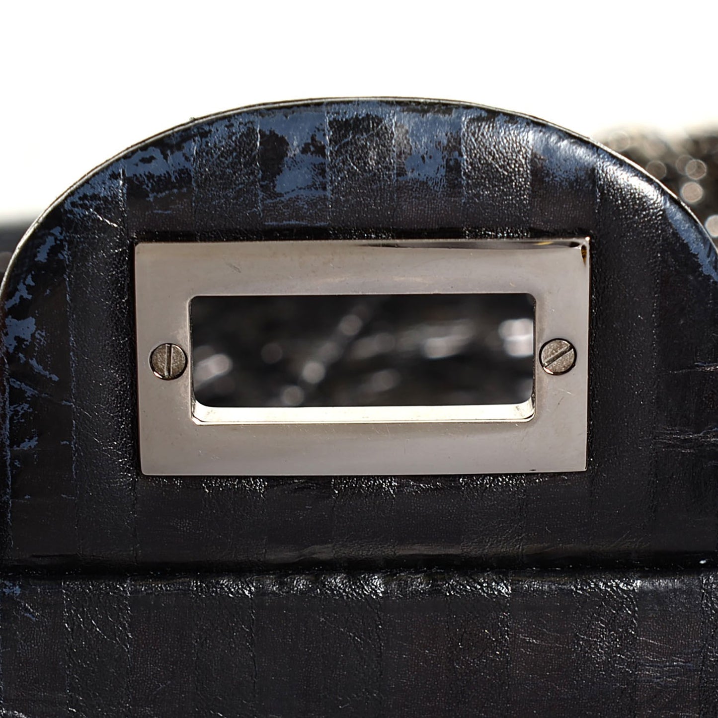 Metallic Calfskin Striped 2.55 Reissue 227 Flap Black