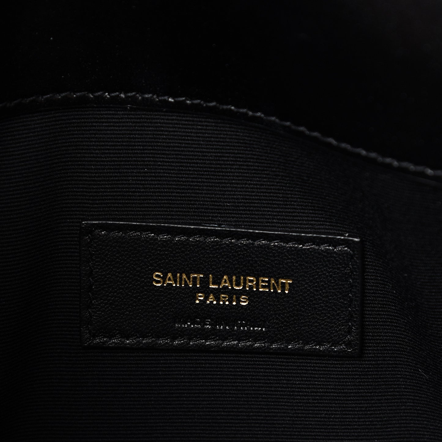 Smooth Shiny Calfskin Monogram Uptown Pouch Black