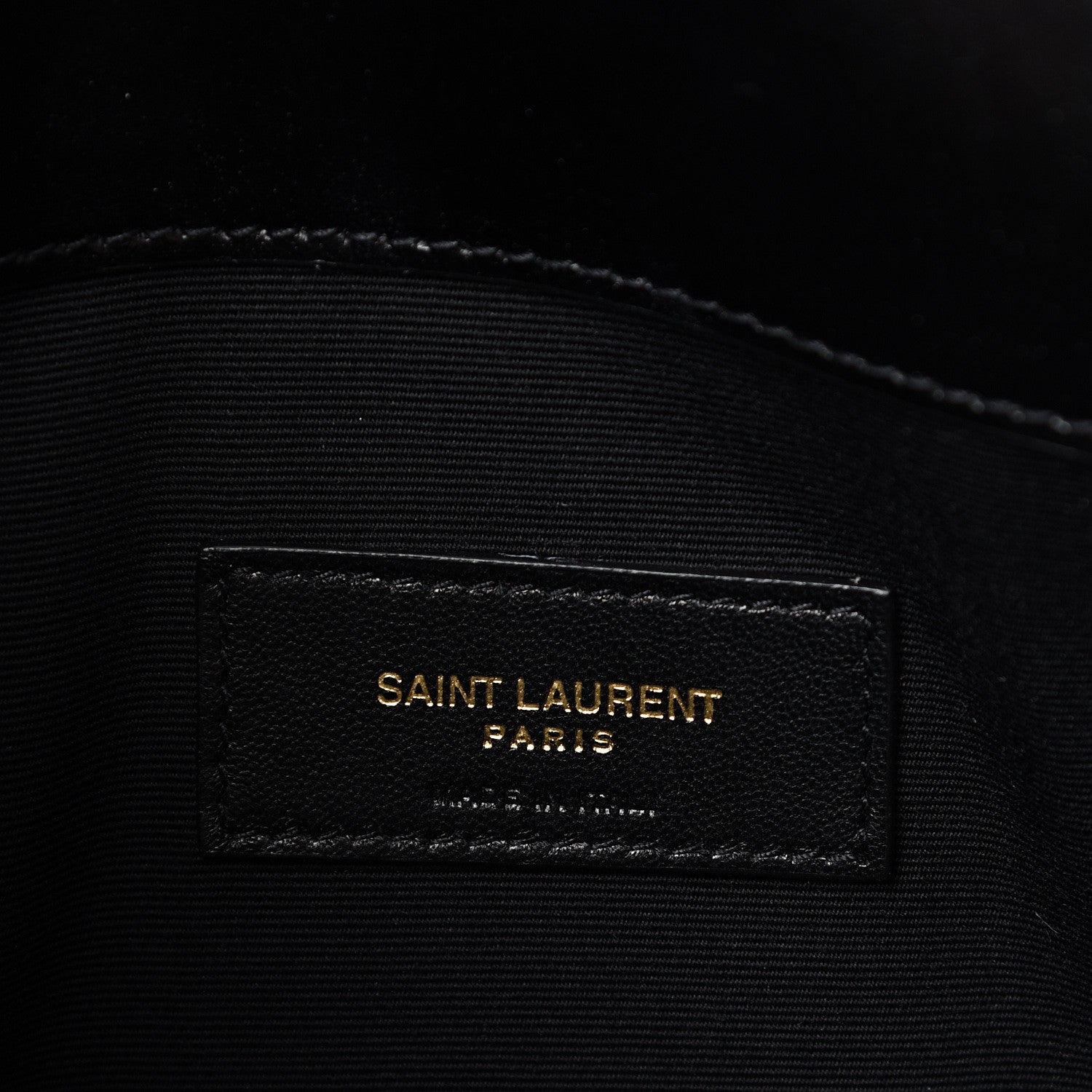 Saint Laurent Smooth Shiny Calfskin Monogram Uptown Pouch Black 5 of 8