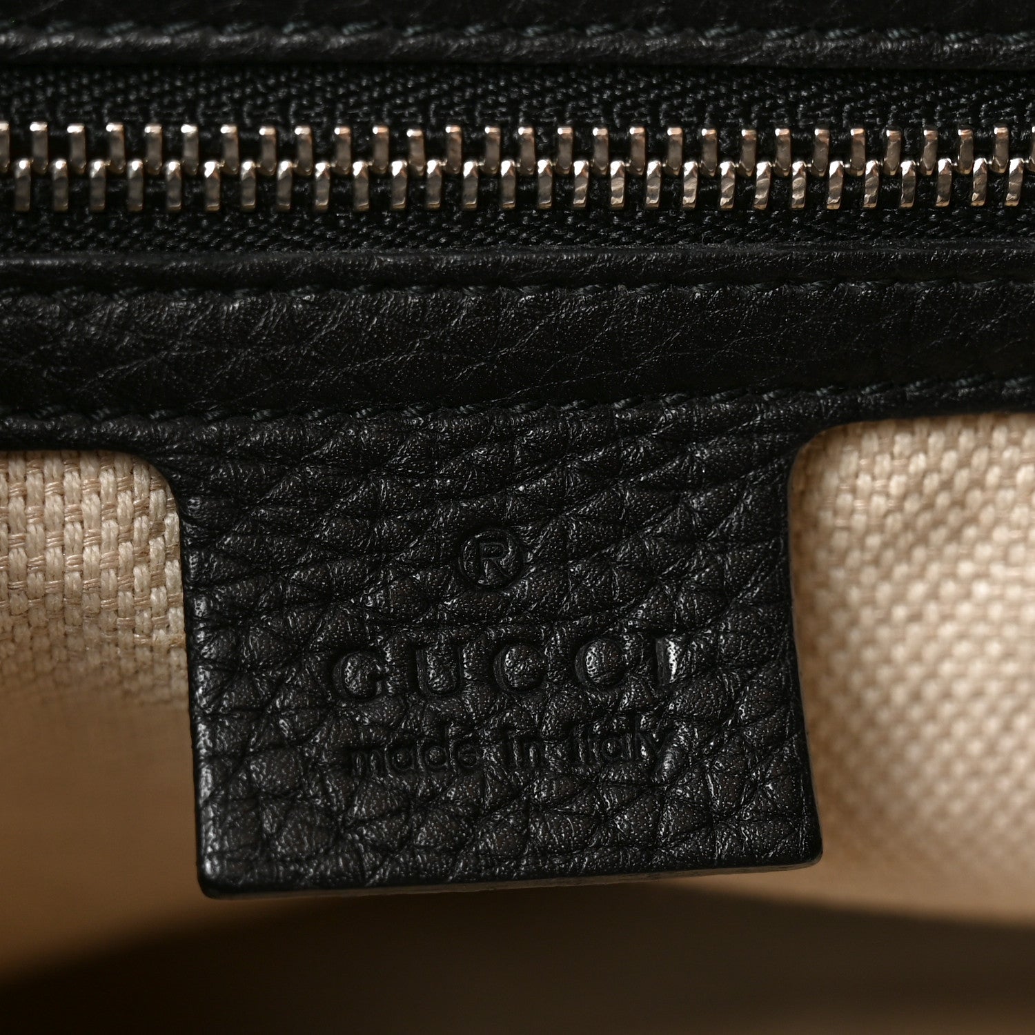 Gucci Pebbled Calfskin Studded Medium Soho Chain Shoulder Bag Black 6 of 10