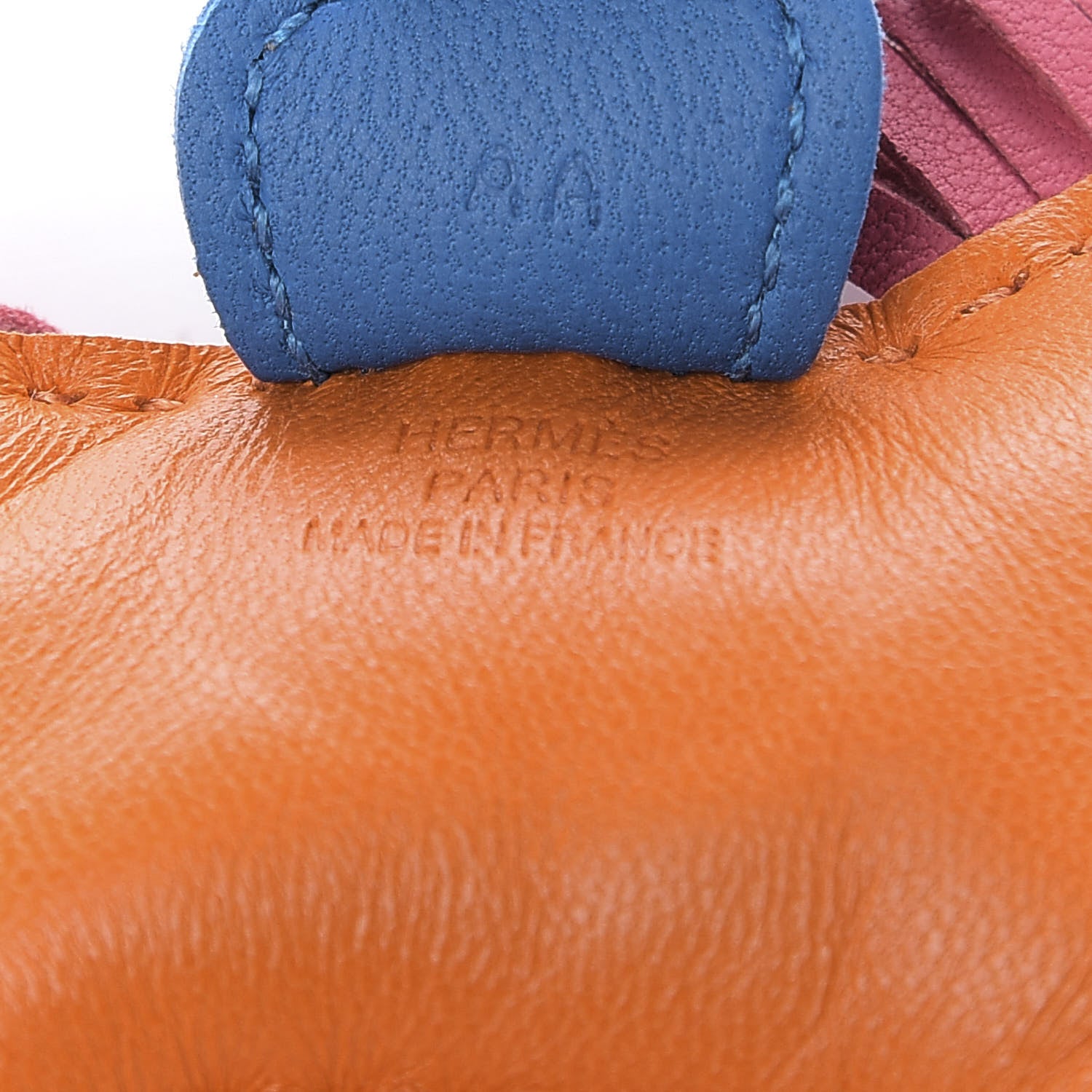 Hermes Milo Lambskin Grigri Rodeo Horse Bag Charm PM Orange Blue Zanzibar Rose Azalee 3 of 5