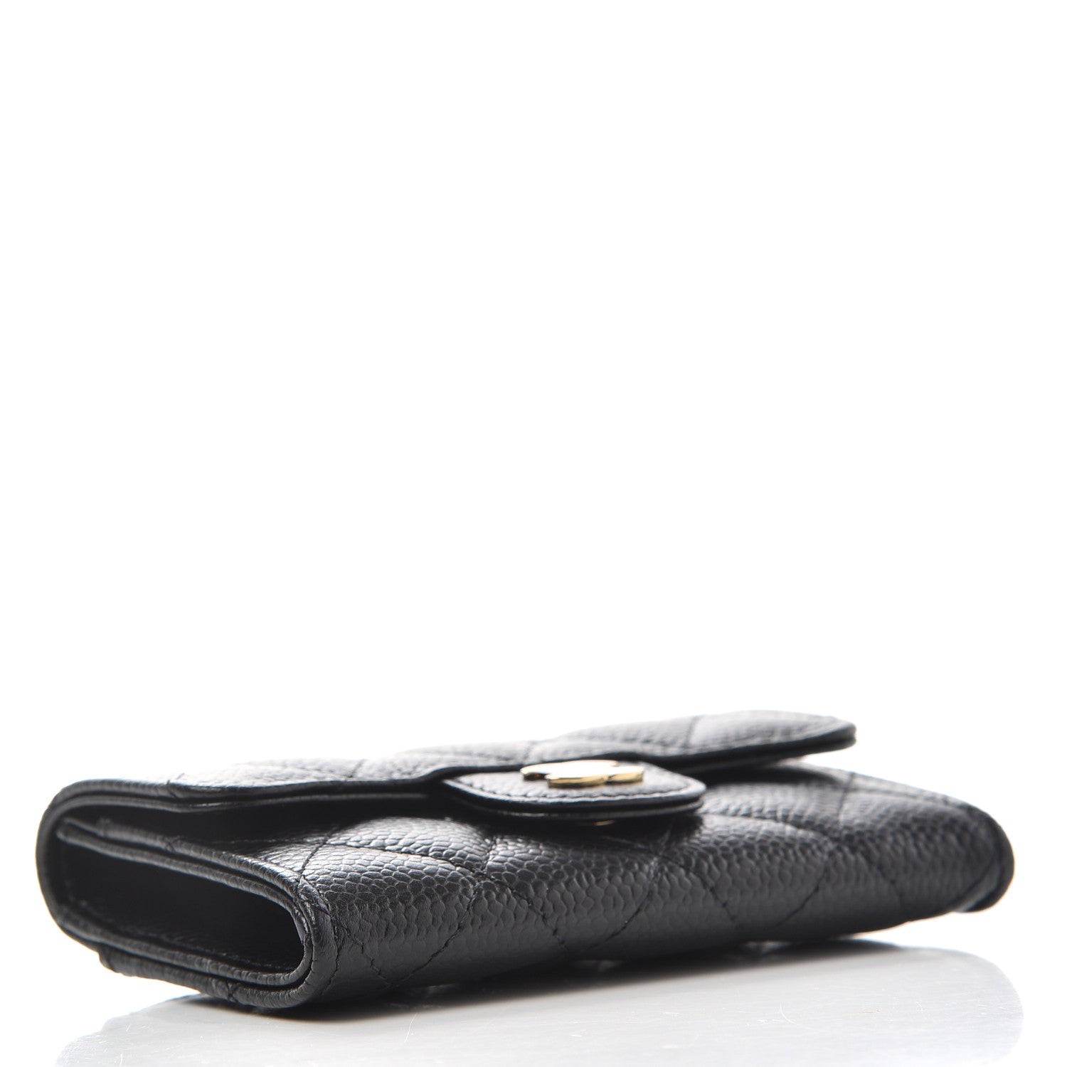 Chanel Caviar Quilted Flap Card Holder Wallet Black 4 of 8