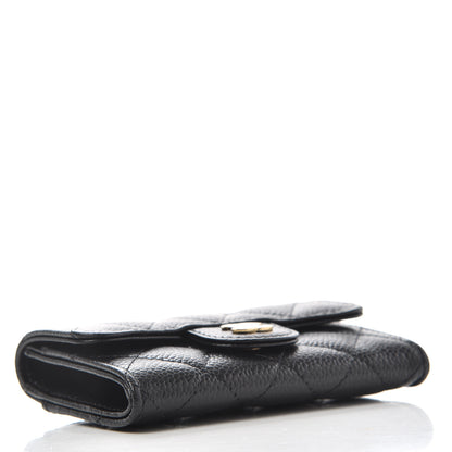 Chanel Caviar Quilted Flap Card Holder Wallet Black 4 of 8