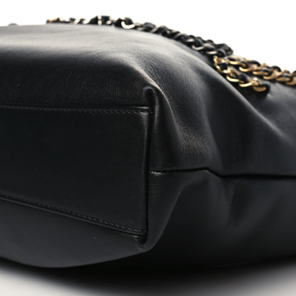 Chanel Calfskin Chain 20s Signature Tote Black 10 of 10