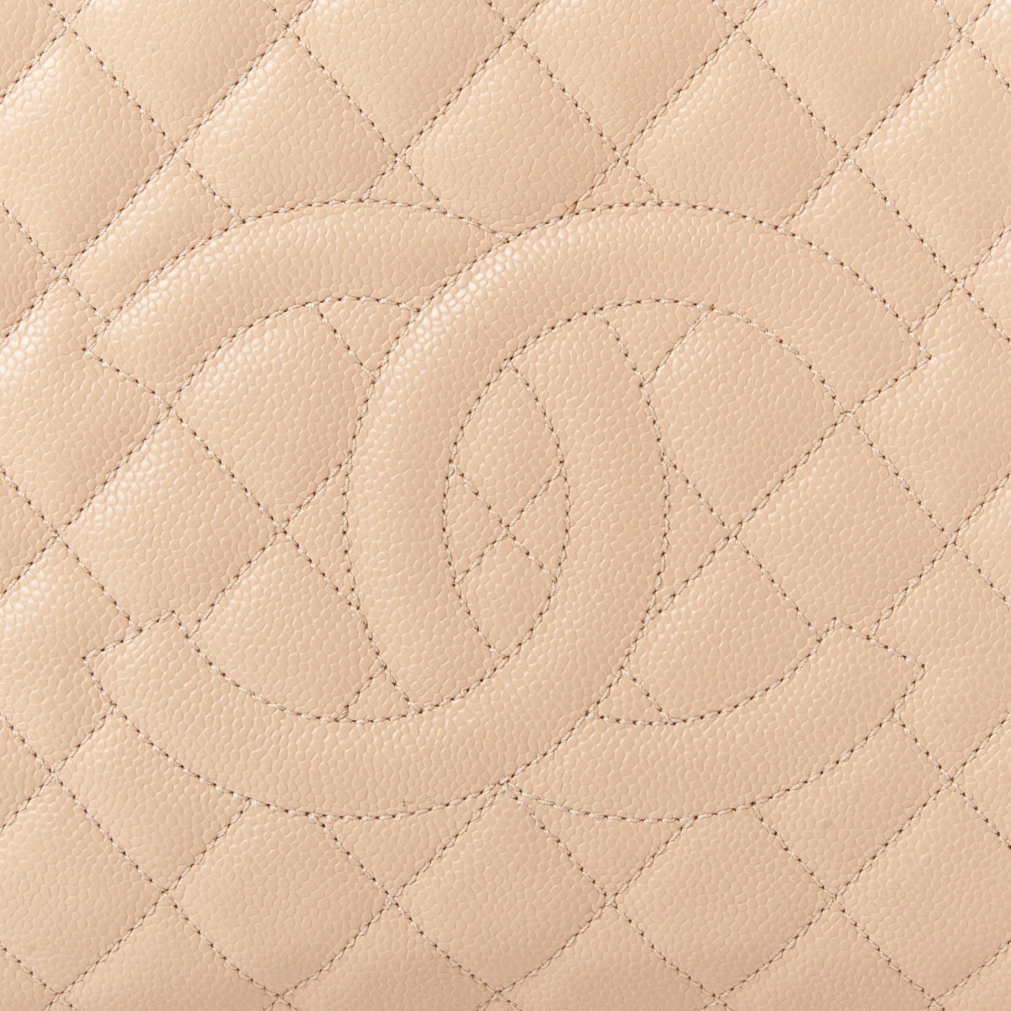 Caviar Quilted Grand Shopping Tote GST Beige Clair