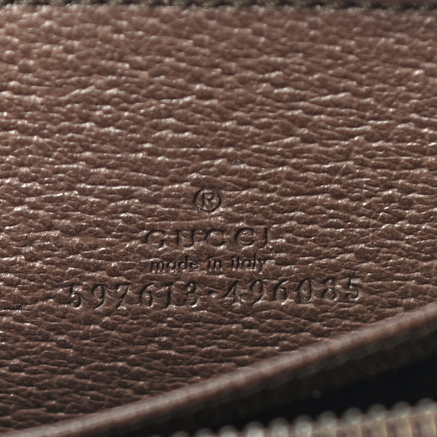 Gucci GG Supreme Web Ophidia Zip Around Card Case Brown 6 of 10