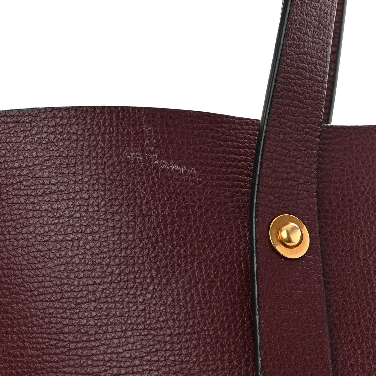 Burberry Calfskin Crest Embossed Small Tote Burgundy 11 of 12
