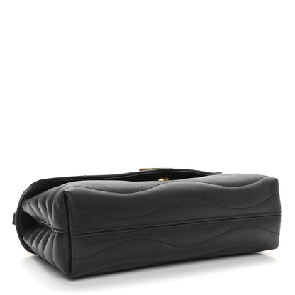 Louis Vuitton Calfskin LV New Wave Chain Bag Black 4 of 9