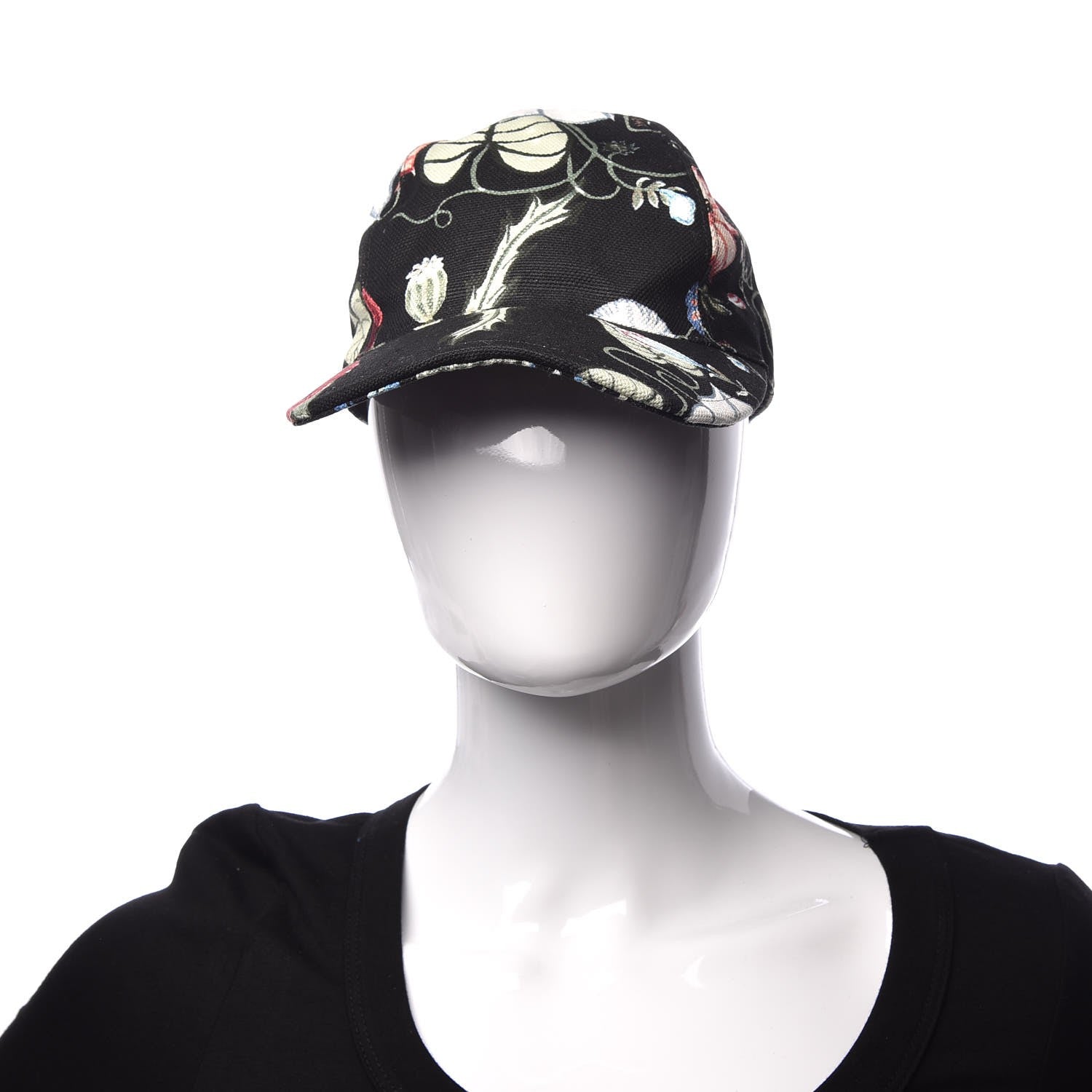Gucci Canvas Flora Knight Baseball Hat S Black 2 of 7