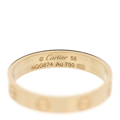 Cartier 18K Yellow Gold 3.5mm LOVE Wedding Band Ring 56 7.5 4 of 4