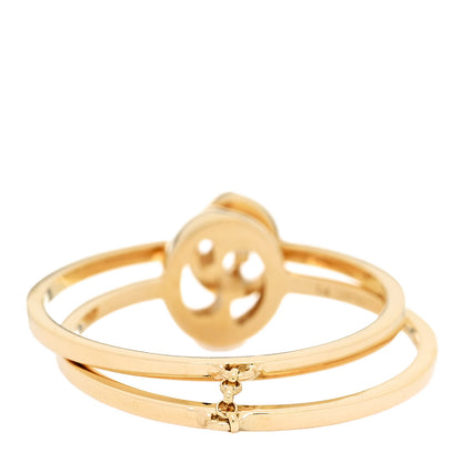 Gucci 18K Yellow Gold Double Connected Ring Set 53 6.5 3 of 6