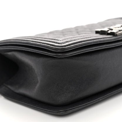 Chanel Caviar Quilted Medium Boy Flap Charcoal 17 of 19
