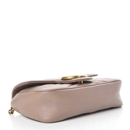 Gucci Calfskin Matelasse Super Mini GG Marmont Shoulder Bag Porcelain Rose 4 of 13