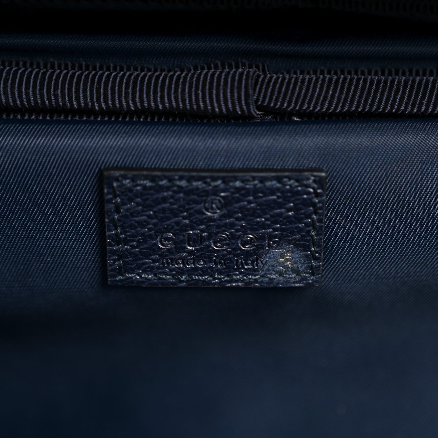 GG Supreme Monogram Textured Dollar Calfskin Web Large Savoy Trolley Suitcase Beige Blue