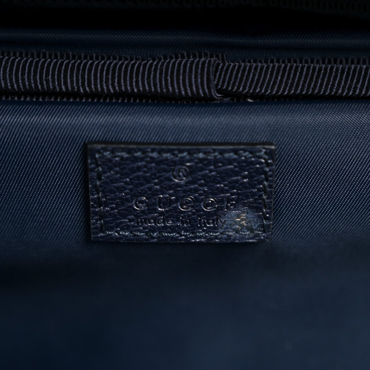 Gucci GG Supreme Monogram Textured Dollar Calfskin Web Large Savoy Trolley Suitcase Beige Blue 5 of 9