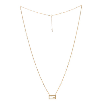 Fendi Bronze Baguette Necklace Gold 2 of 5