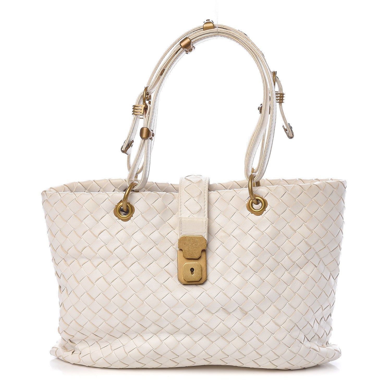 Bottega Veneta Nappa Intrecciato Small Capri Tote White 1 of 13