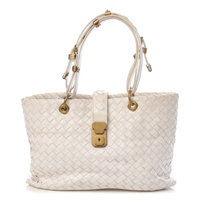 Bottega Veneta Nappa Intrecciato Small Capri Tote White 1 of 13
