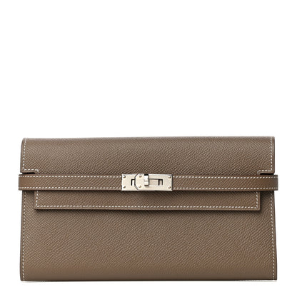 Hermes Epsom Kelly Longue Wallet Etoupe 1 of 11