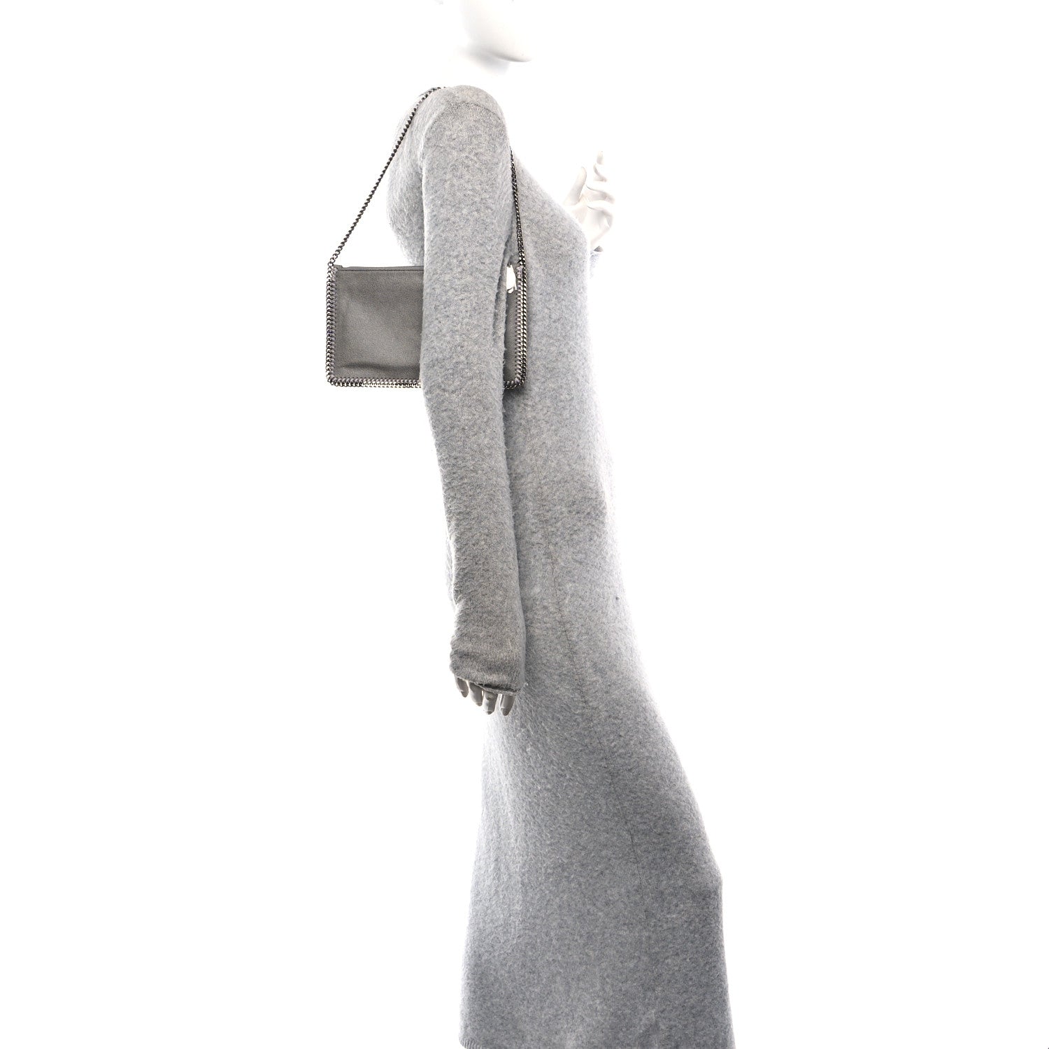 Stella McCartney Shaggy Deer Falabella Clutch Grey 3 of 11