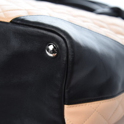Chanel Calfskin Quilted Large Cambon Tote Beige Black 12 of 12