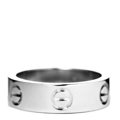Cartier 18K White Gold 5.5mm LOVE Ring 51 5.75 3 of 5