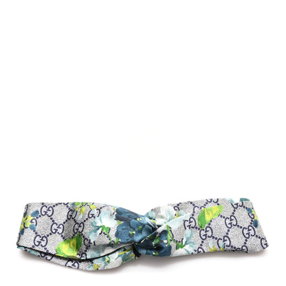 Gucci Silk Monogram Blooms Print Headband Blue 1 of 5