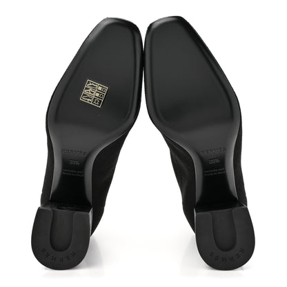 Hermes Knit Calfskin Volver 60 Ankle Boots 39.5 Black 5 of 9