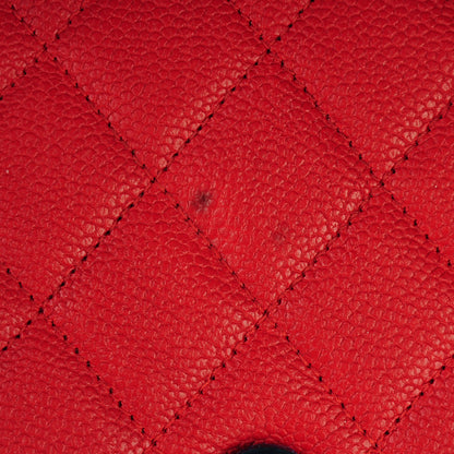 Chanel Caviar Quilted Boy Wallet On Removable Chain WOC Red 3 of 11