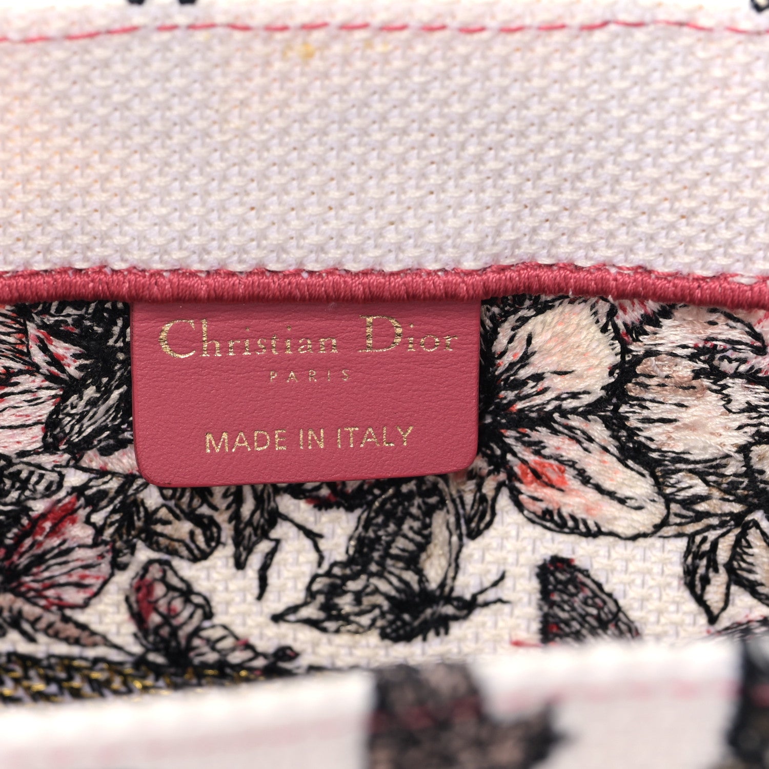 Christian Dior Canvas Embroidered Medium Butterfly Print Book Tote Multicolor 6 of 9