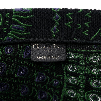 Christian Dior Canvas Embroidered Dior Animals Elephant Book Tote Green 6 of 10