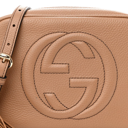 Gucci Pebbled Calfskin Small Soho Disco Bag Camelia 8 of 10