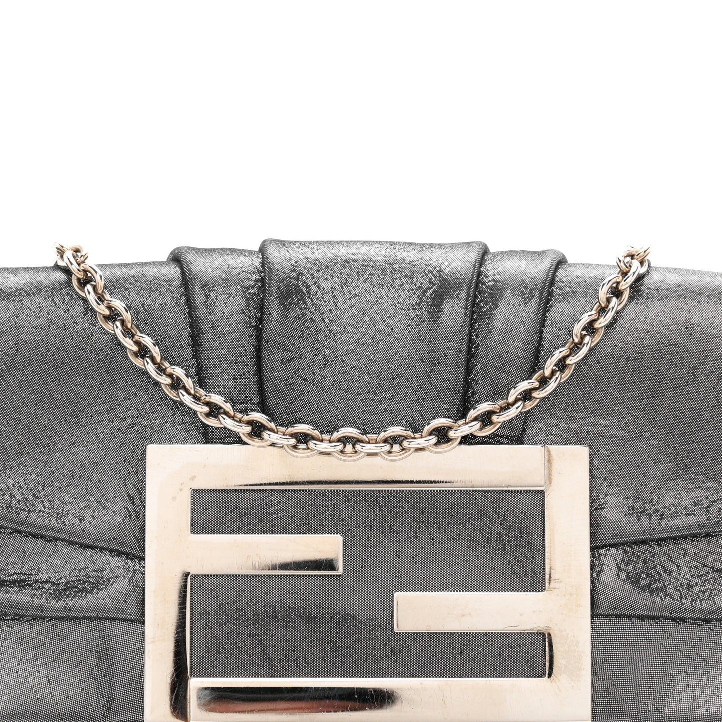 Metallic Calfskin Mia Pochette Silver