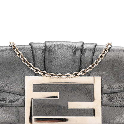 Fendi Metallic Calfskin Mia Pochette Silver 8 of 10