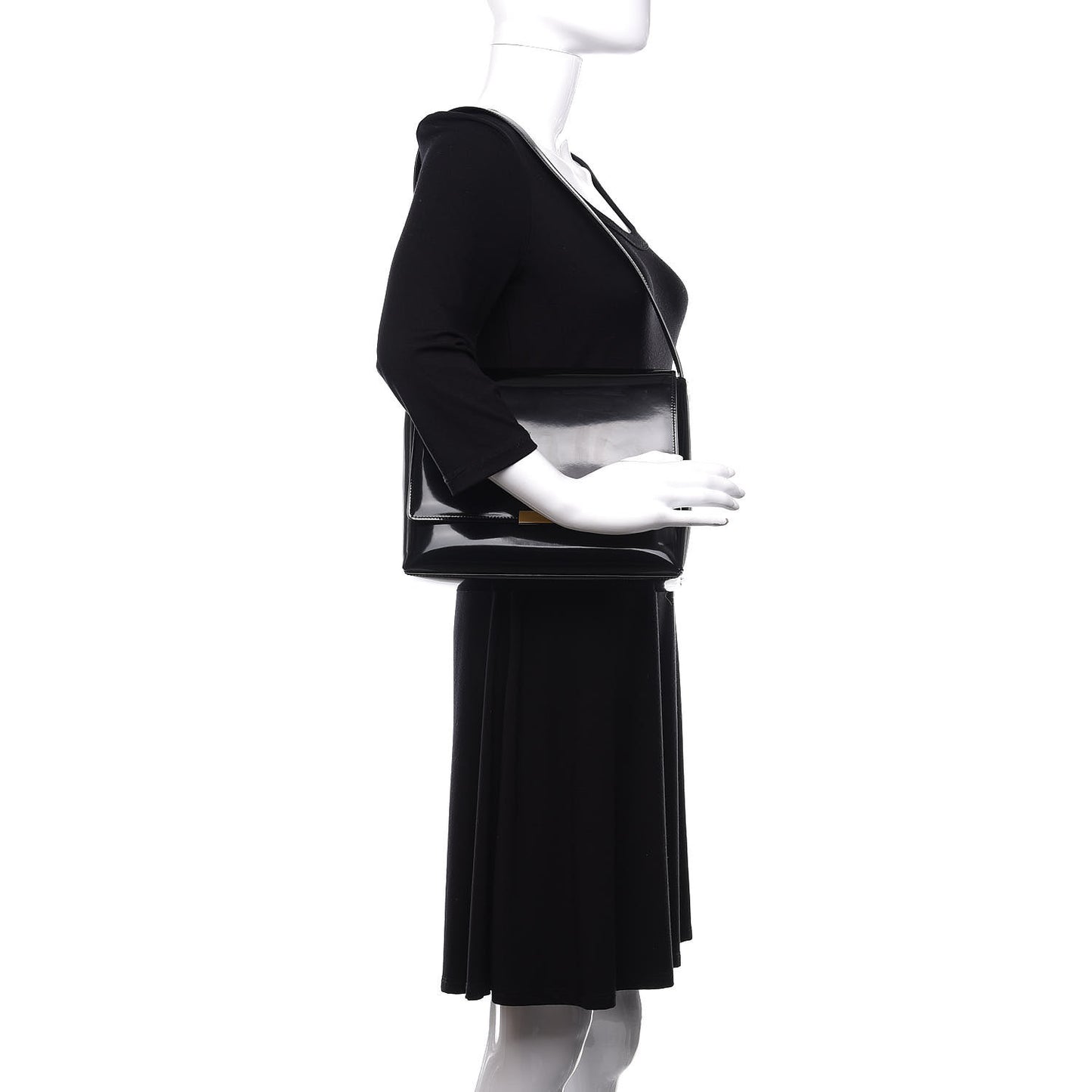 Patent Le 90 Shoulder Bag Black