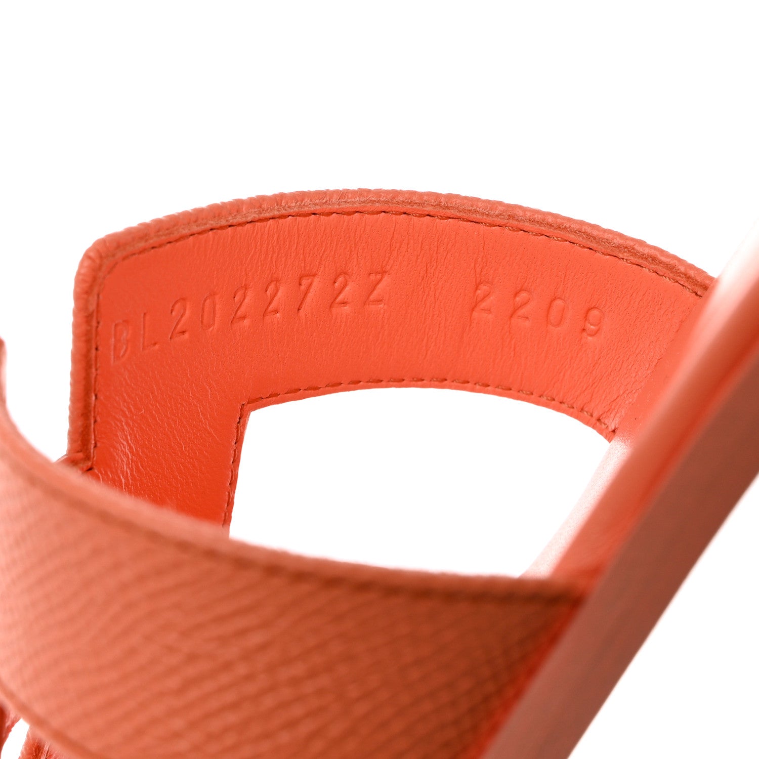Hermes Epsom Oran Sandals 38 Orange Joey 7 of 9
