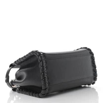 Fendi Nappa Lace Up Mini Peekaboo Iconic Satchel Black 4 of 16