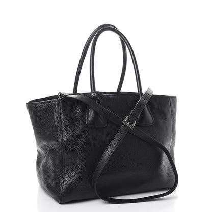Prada Vitello Phenix Shopping Tote Black 4 of 12