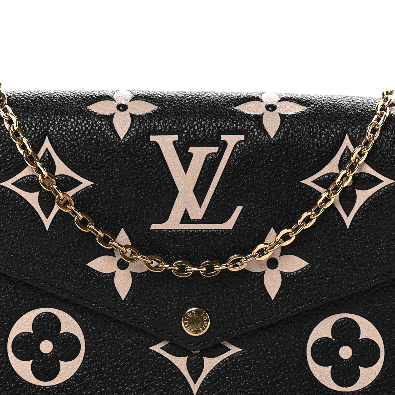 Louis Vuitton Empreinte Monogram Giant Felicie Pochette Black Beige 8 of 10