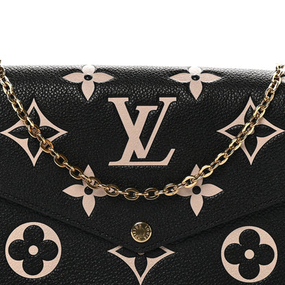 Louis Vuitton Empreinte Monogram Giant Felicie Pochette Black Beige 8 of 10