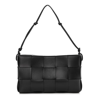 Bottega Veneta Calfskin Maxi Intrecciato Cassette Pouch On Strap Black 1 of 9